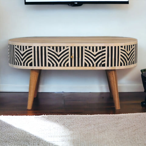 Edessa Bone Inlay Coffee Table | Oak-Ish Mango Wood