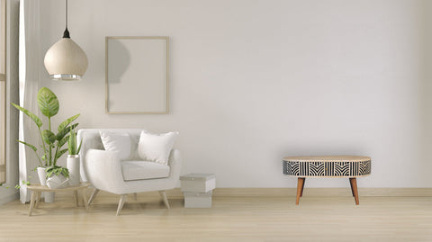 Edessa Bone Inlay Coffee Table | Oak-Ish Mango Wood