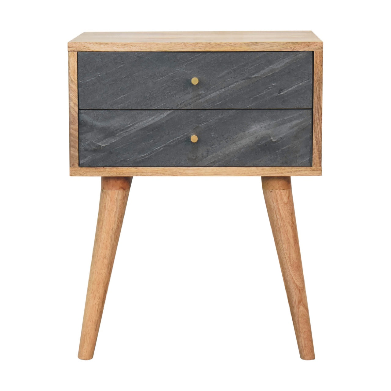 Slade Bedside Table | Oak Solid Mango Wood