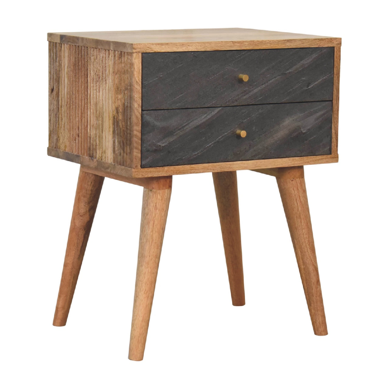Slade Bedside Table | Oak Solid Mango Wood