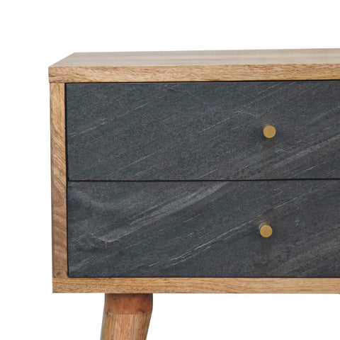 Slade Bedside Table | Oak Solid Mango Wood