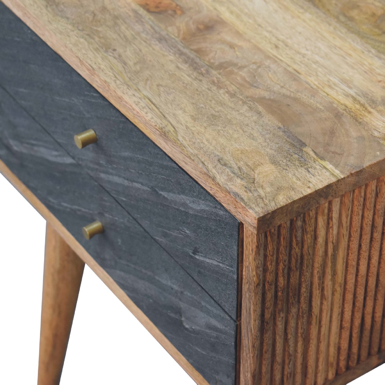 Slade Bedside Table | Oak Solid Mango Wood