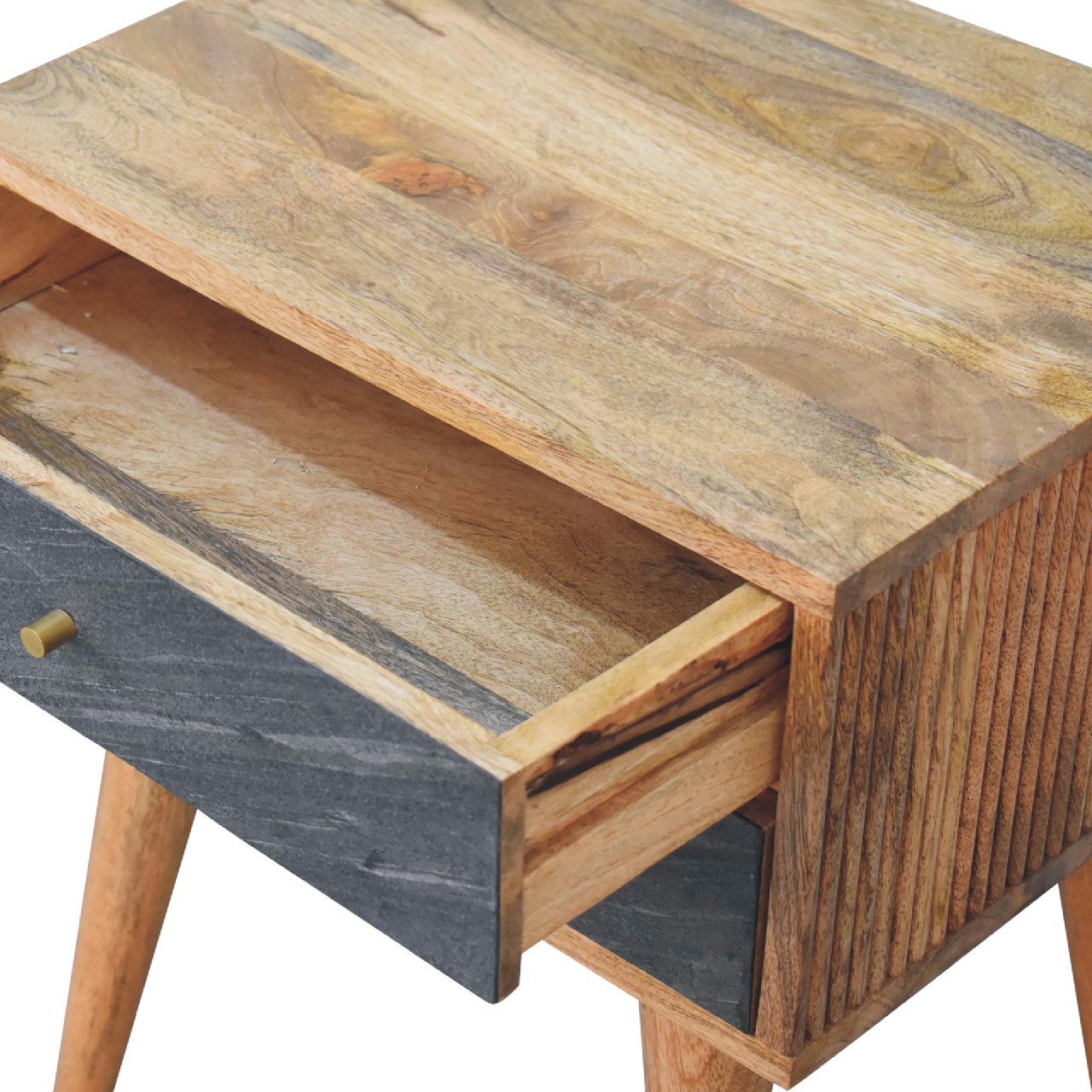 Slade Bedside Table | Oak Solid Mango Wood