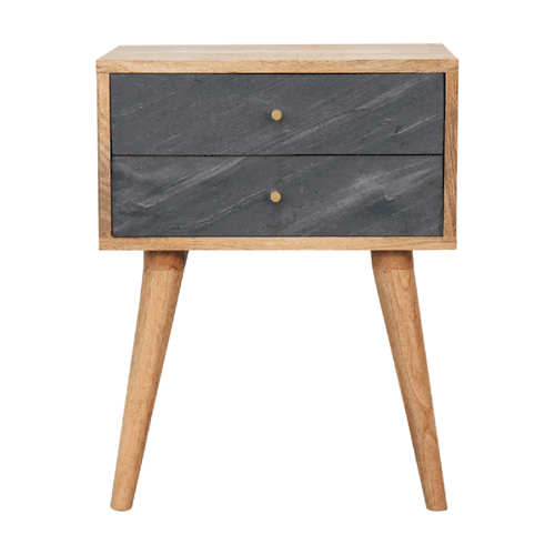 Slade Bedside Table | Oak Solid Mango Wood