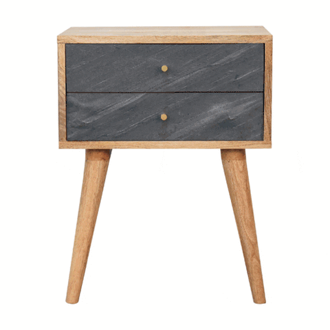 Slade Bedside Table | Oak Solid Mango Wood