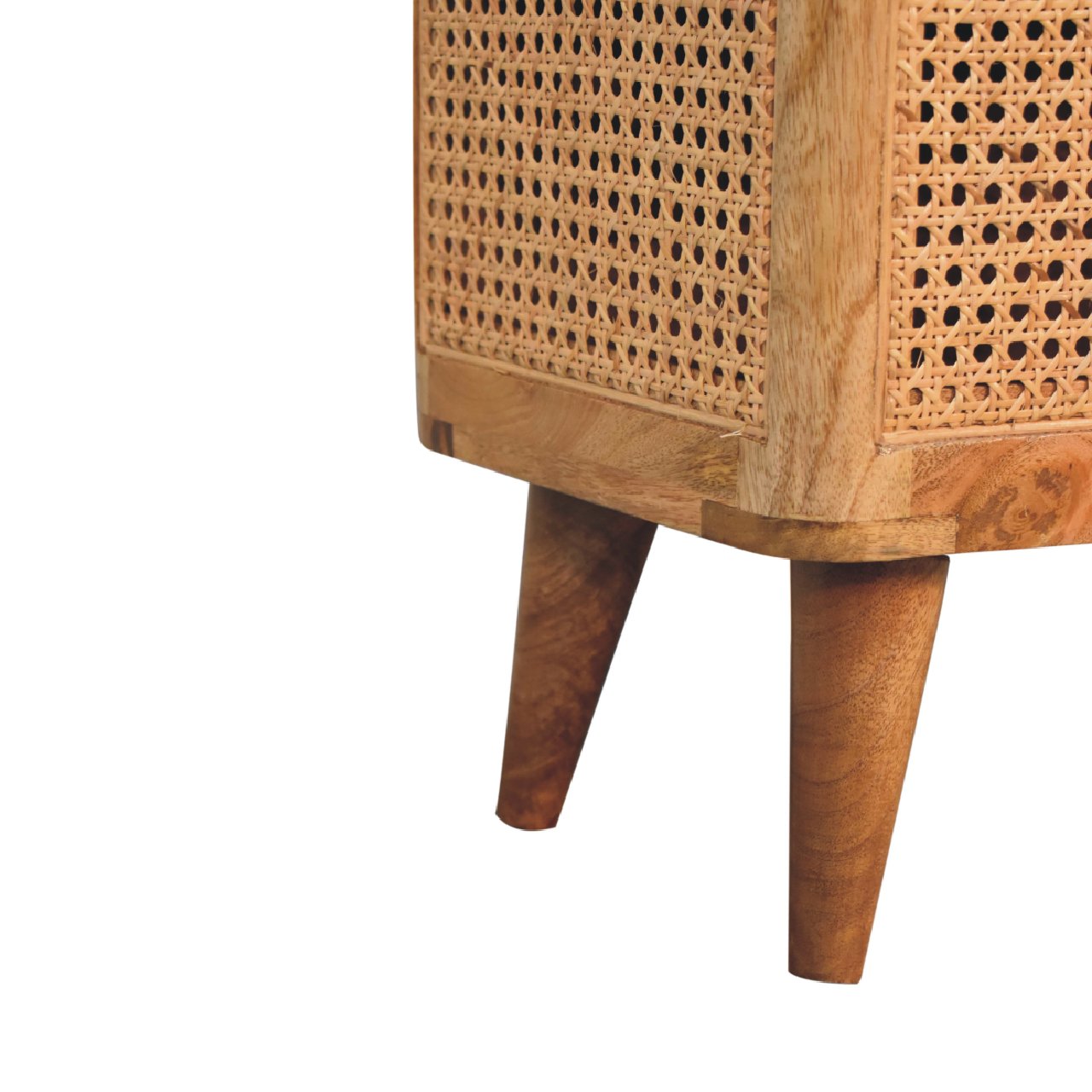 Larissa Lid-up Storage Footstool | Rattan Hidden Storage