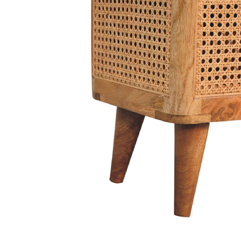 Larissa Lid-up Storage Footstool | Rattan Hidden Storage