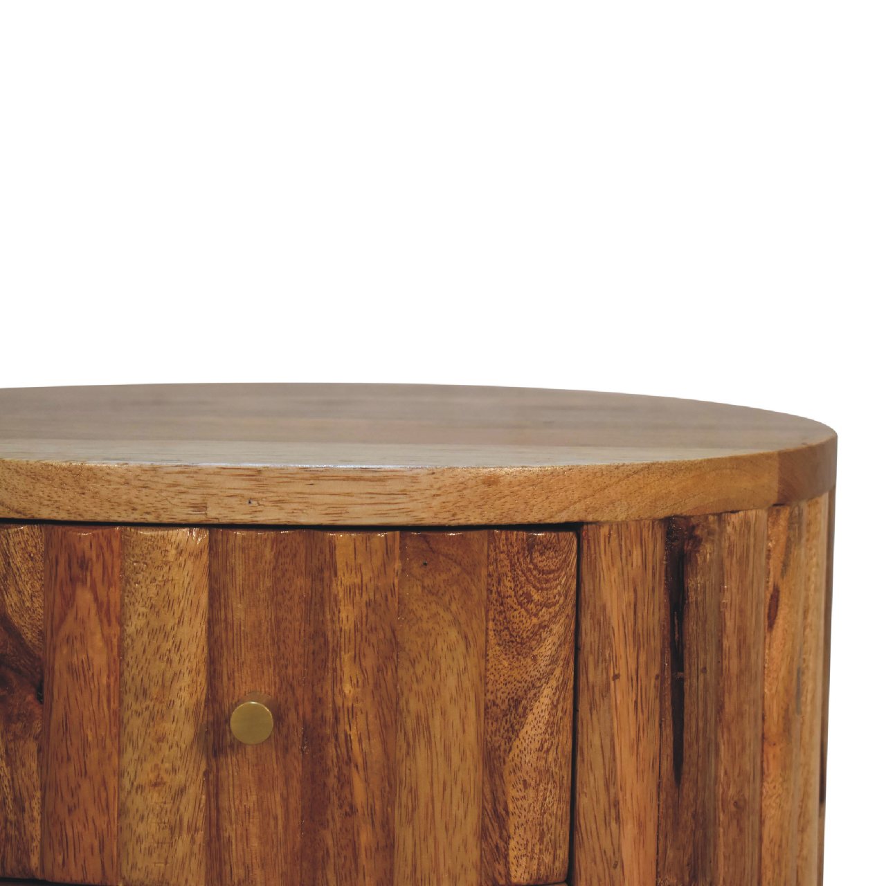Stripe Bedside Table | Oak-Ish Solid Mango Wood