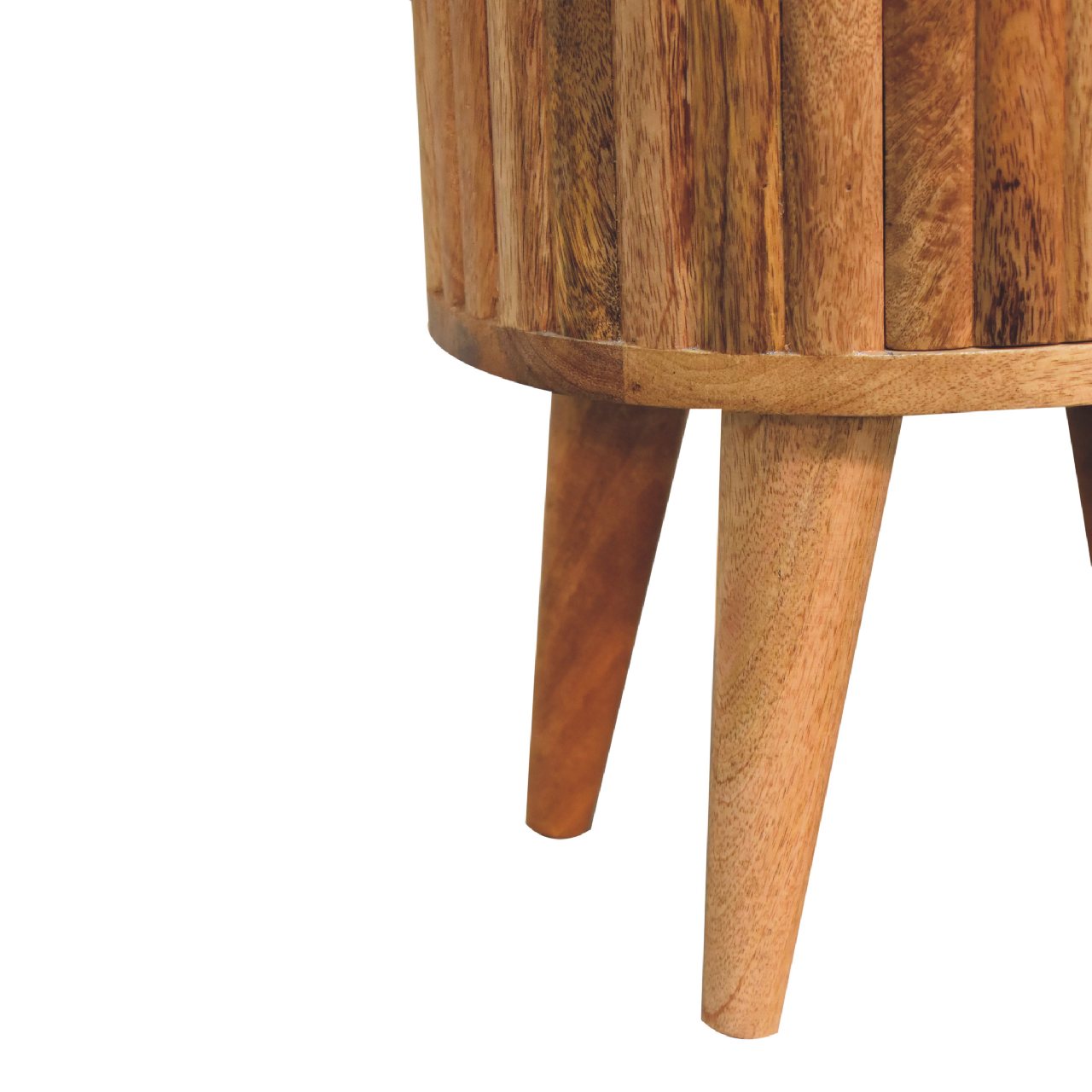 Stripe Bedside Table | Oak-Ish Solid Mango Wood