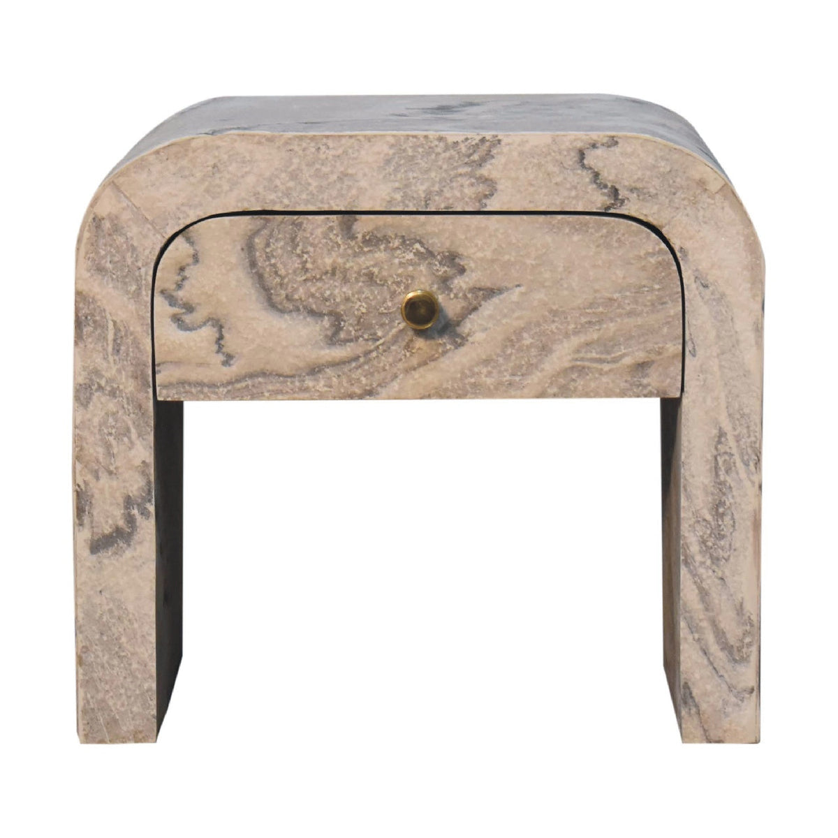 Nouveau Bedside Table | Oak-Ish Solid Mango Wood