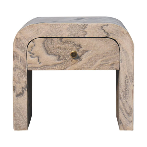 Nouveau Bedside Table | Oak-Ish Solid Mango Wood