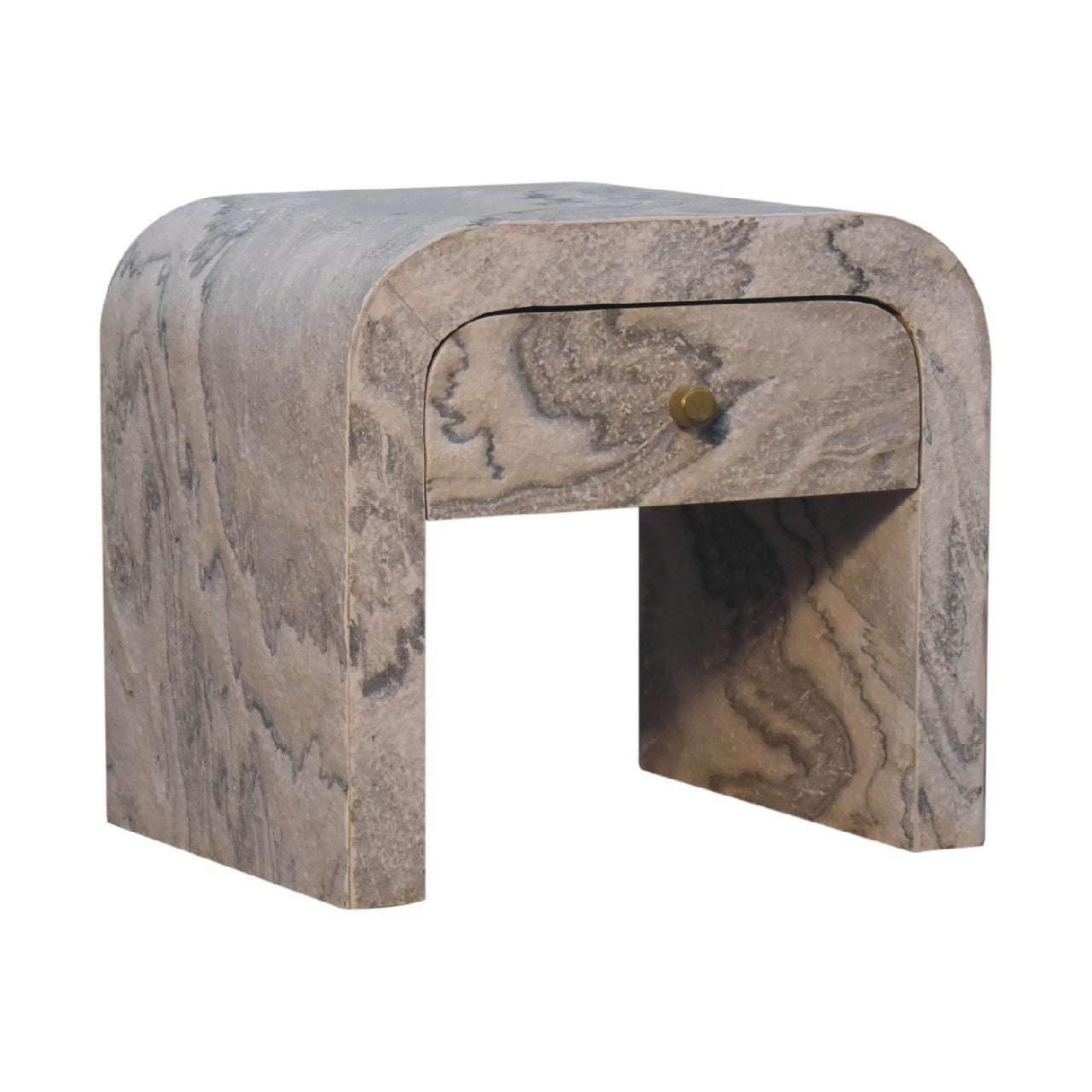 Nouveau Bedside Table | Oak-Ish Solid Mango Wood