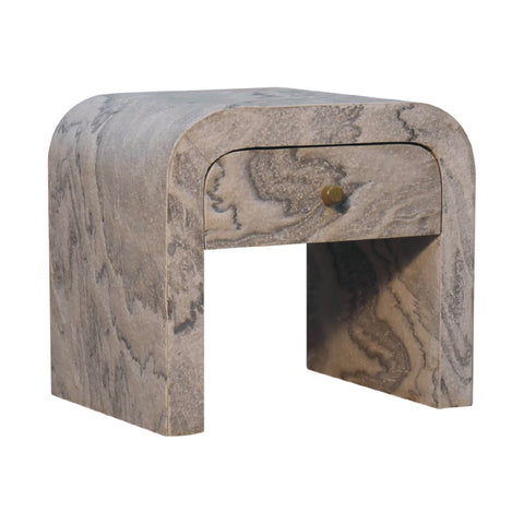 Nouveau Bedside Table | Oak-Ish Solid Mango Wood