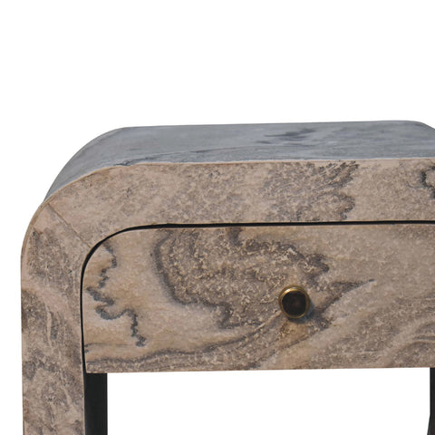 Nouveau Bedside Table | Oak-Ish Solid Mango Wood