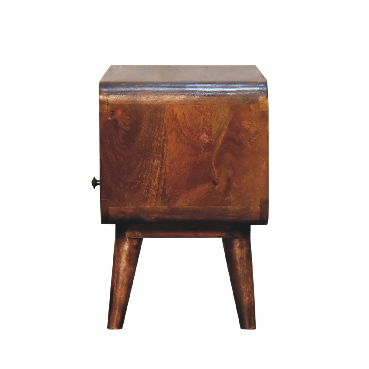 Mini Chestnut Curved Chest of Drawers