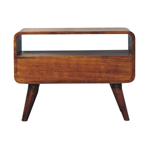Mini Chestnut Curved Chest of Drawers
