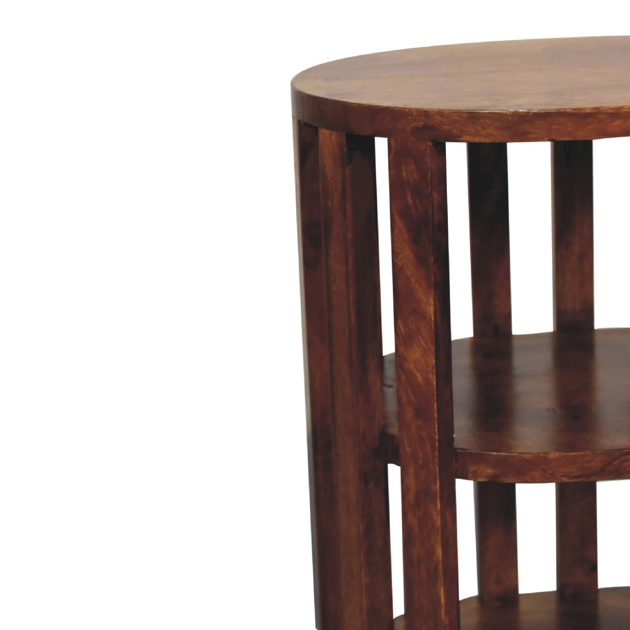 Ariella Double Shelf Chestnut Bedside Table