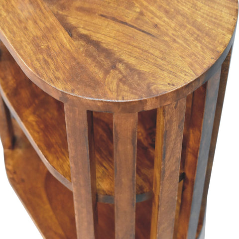 Ariella Double Shelf Chestnut Bedside Table
