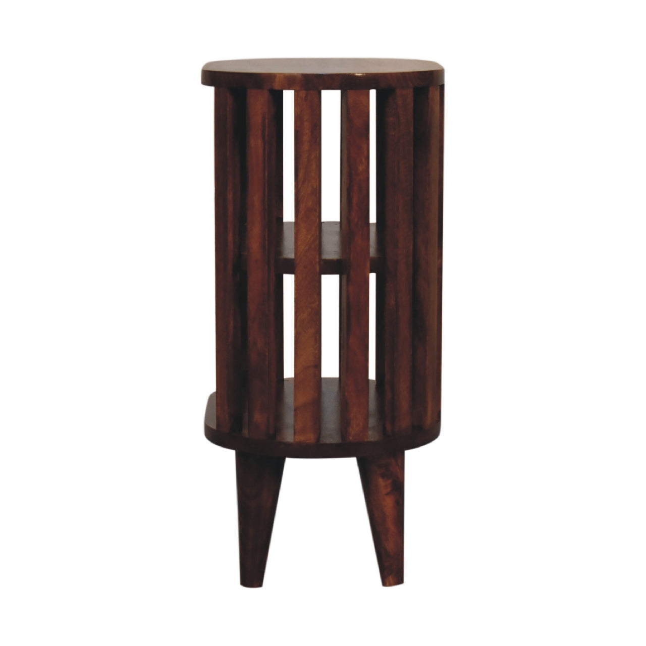 Ariella Double Shelf Chestnut Bedside Table