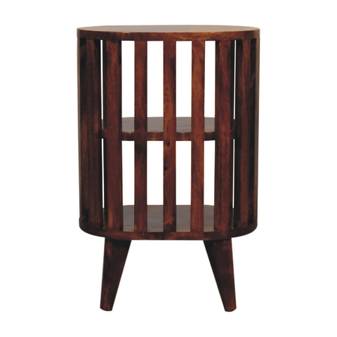 Ariella Double Shelf Chestnut Bedside Table