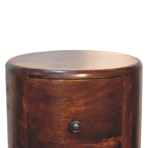 Chestnut Drum Storage Bench