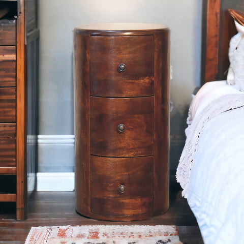 Chestnut Drum Storage Bench