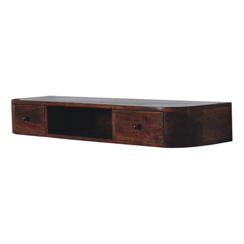 Lunar 2-Drawer Wall Mounted Console Chest of Drawers | Wall-Mounted