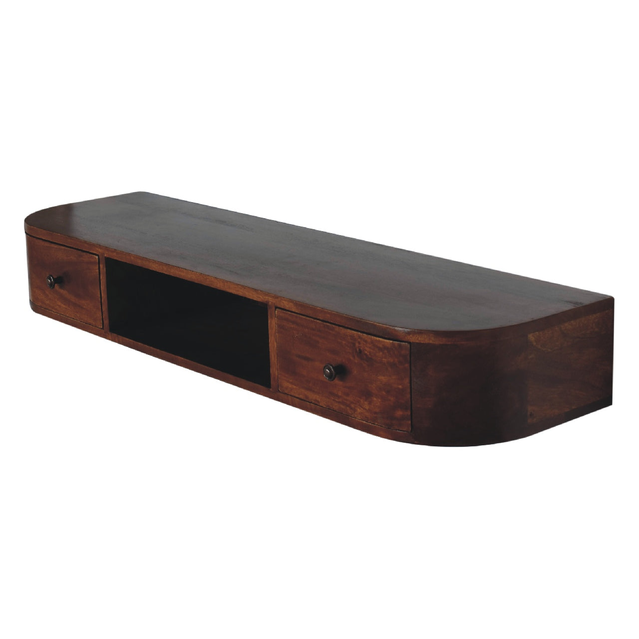 Lunar 2-Drawer Wall Mounted Console Chest of Drawers | Wall-Mounted