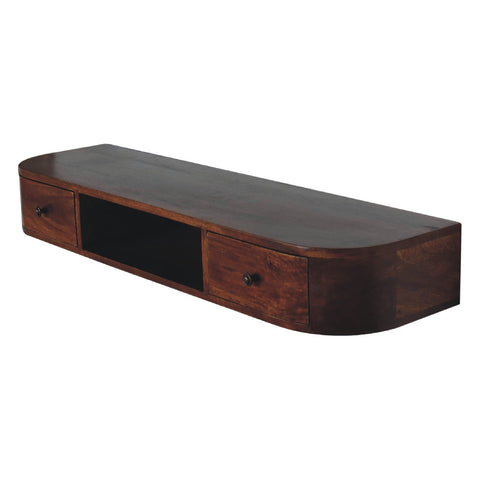 Lunar 2-Drawer Wall Mounted Console Chest of Drawers | Wall-Mounted