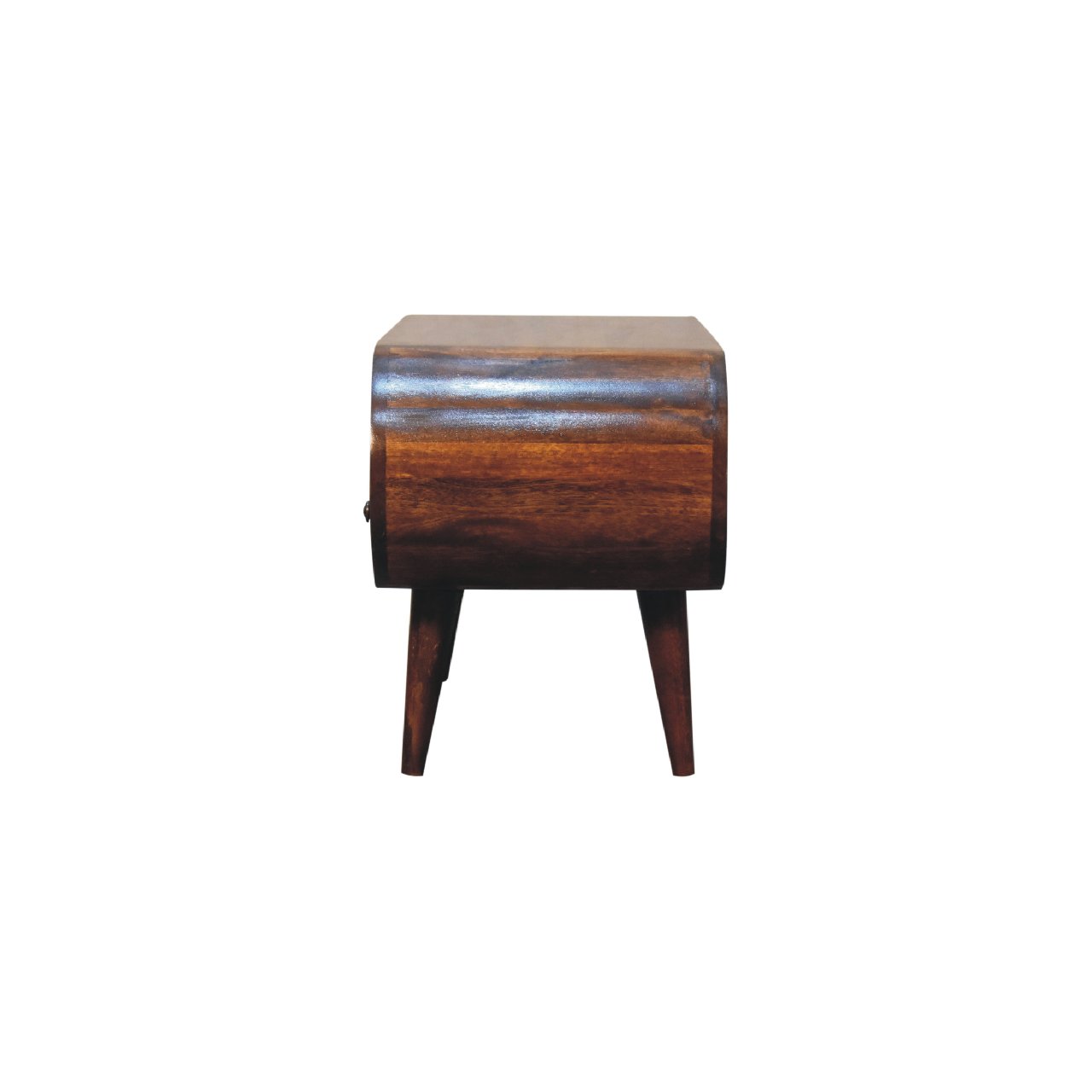 Chestnut Circular TV Stand Chest of Drawers