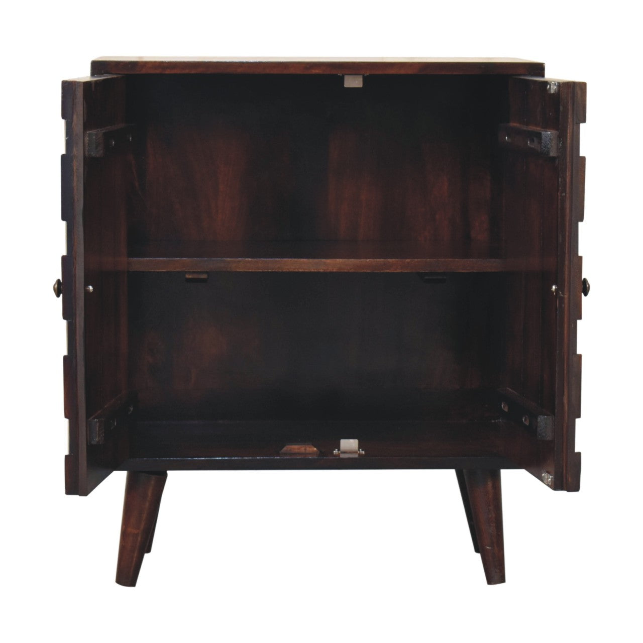 Mini Pineapple Carved Light Walnut Chest of Drawers | Hand-Carved