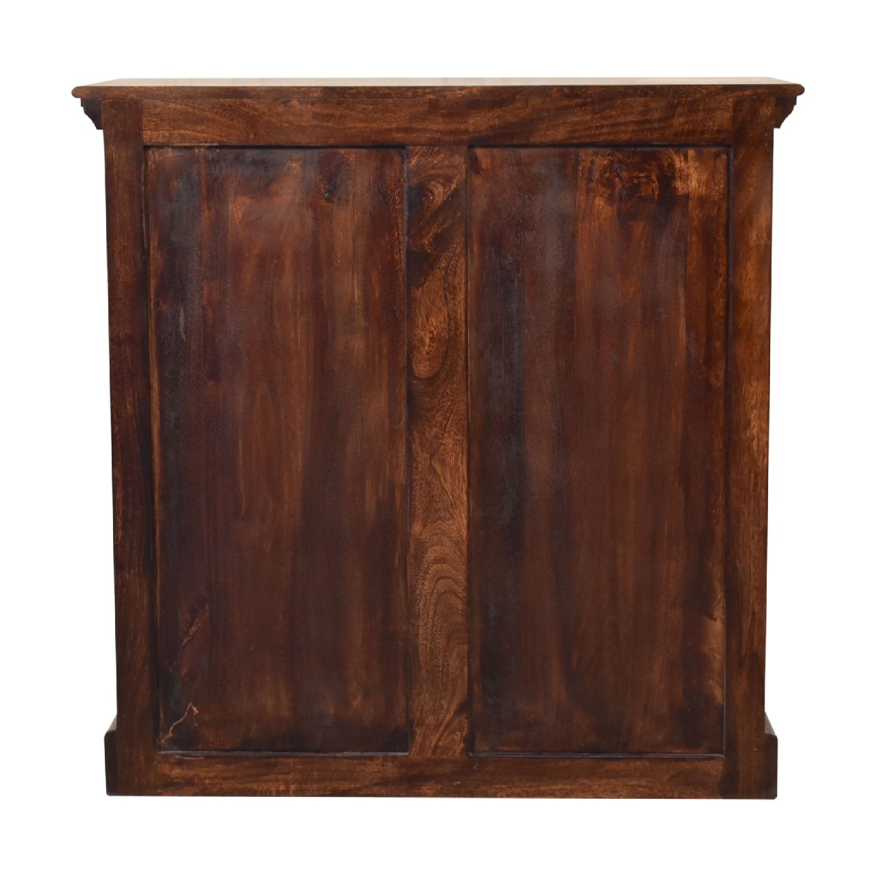 Light Walnut Cabinet with Glazed Doors Chest of Drawers