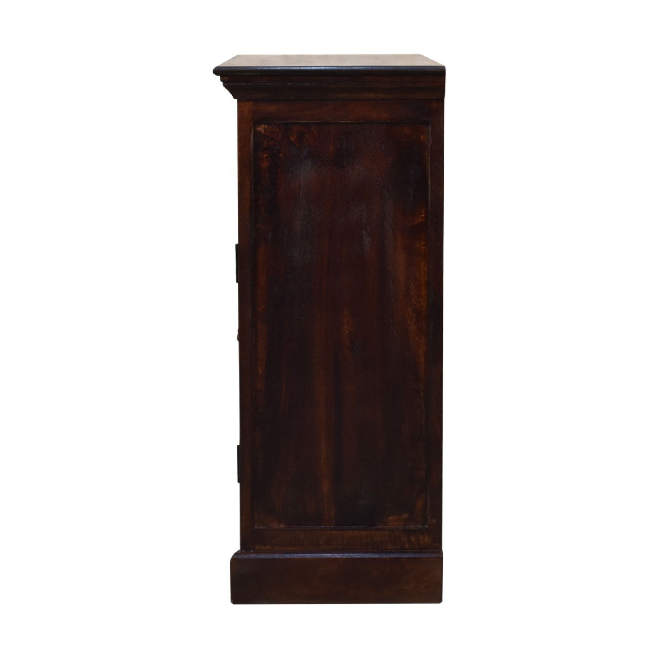 Light Walnut Cabinet with Glazed Doors Chest of Drawers