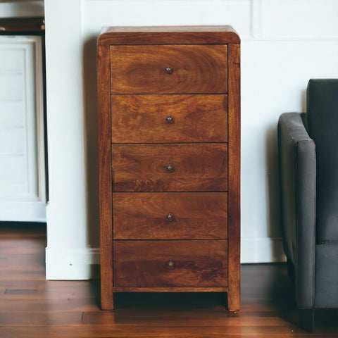 Aspen Tallboy Chest of Drawers | Chestnut Linen