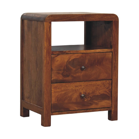 Aspen Bedside Table | Chestnut Solid Mango Wood