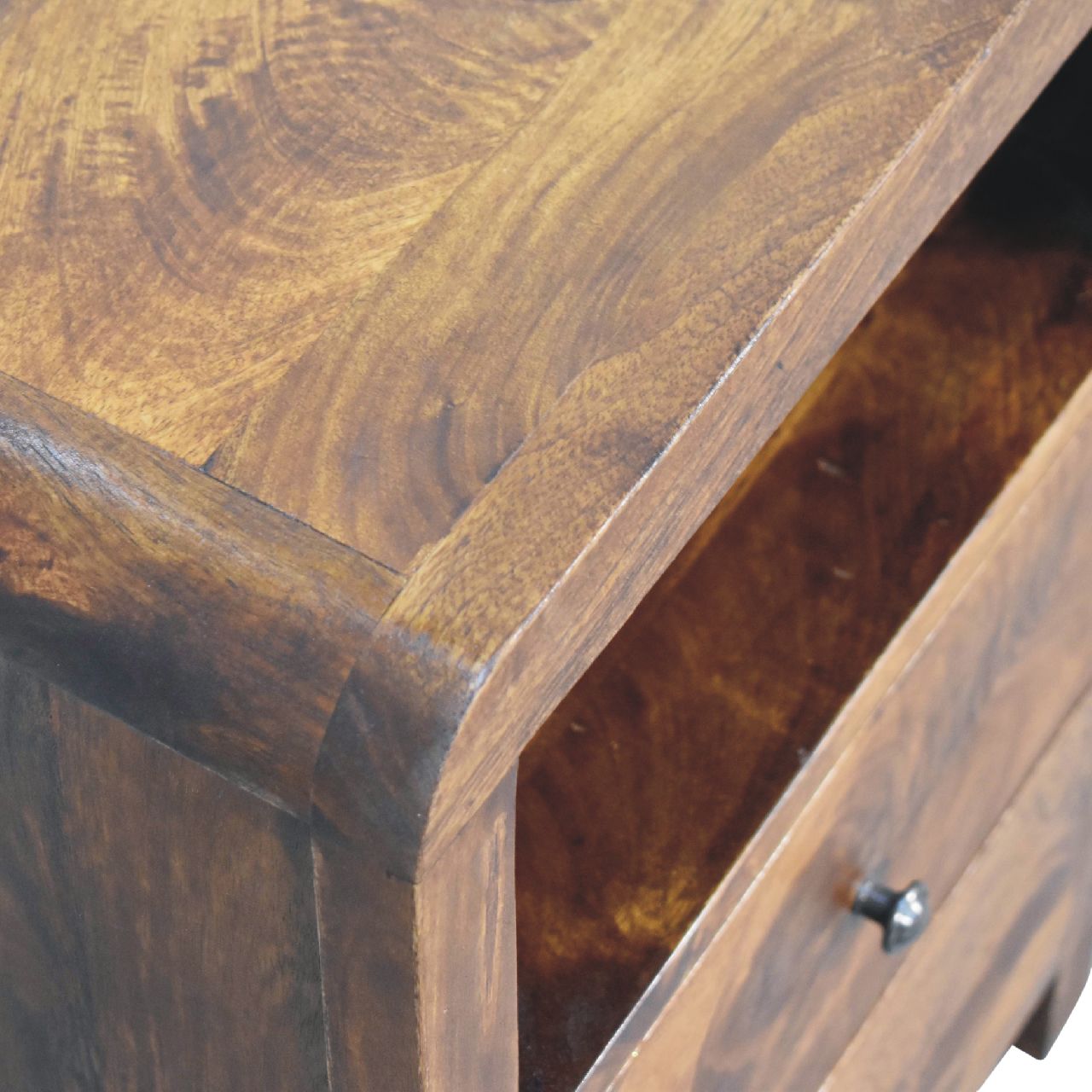 Aspen Bedside Table | Chestnut Solid Mango Wood
