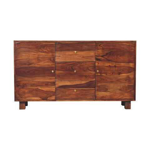 Tula Sideboard Chest of Drawers | Chestnut Solid Mango Wood
