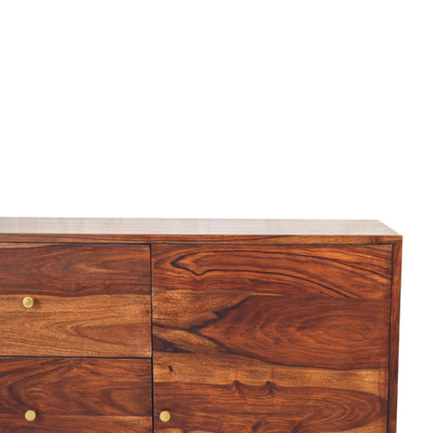 Tula Sideboard Chest of Drawers | Chestnut Solid Mango Wood