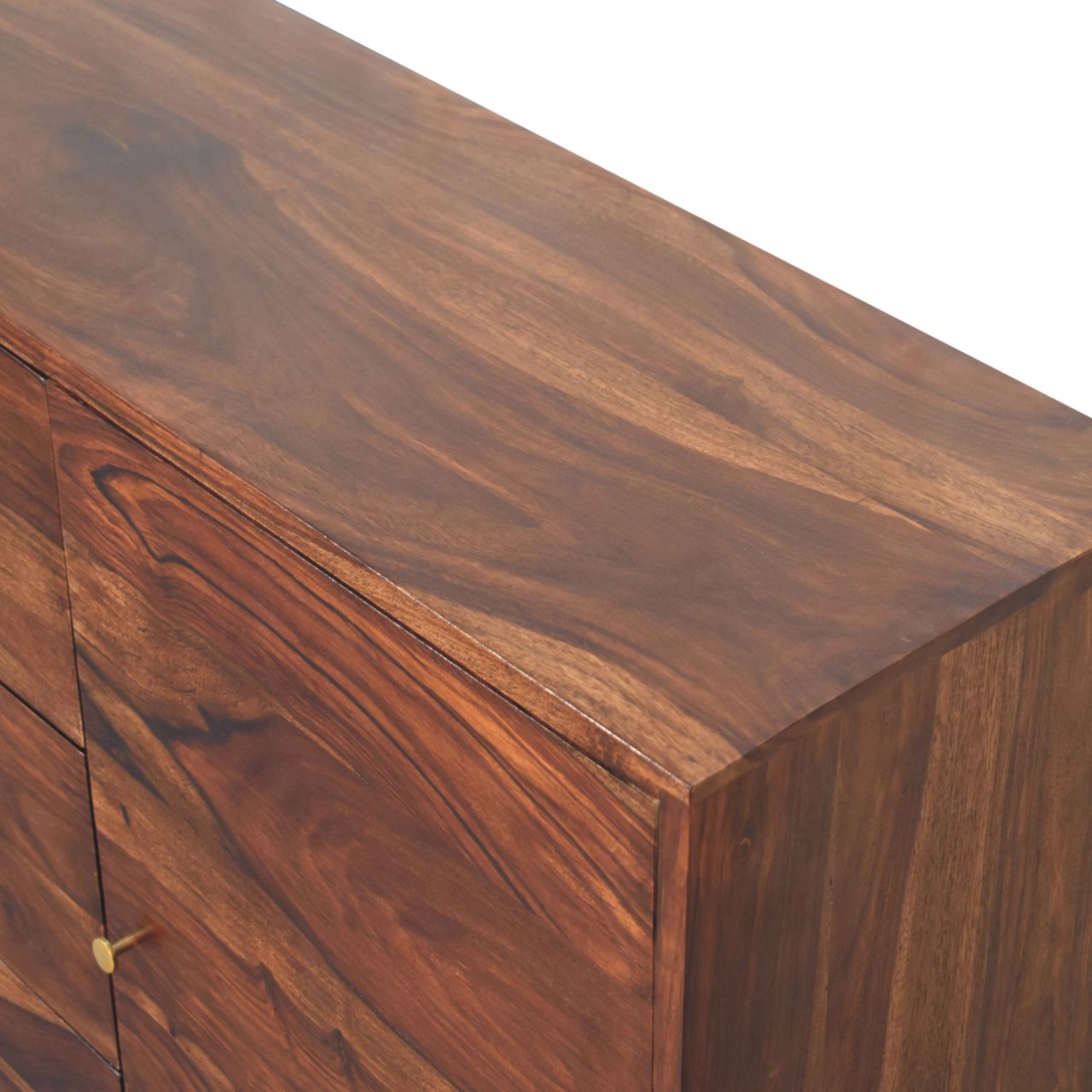 Tula Sideboard Chest of Drawers | Chestnut Solid Mango Wood