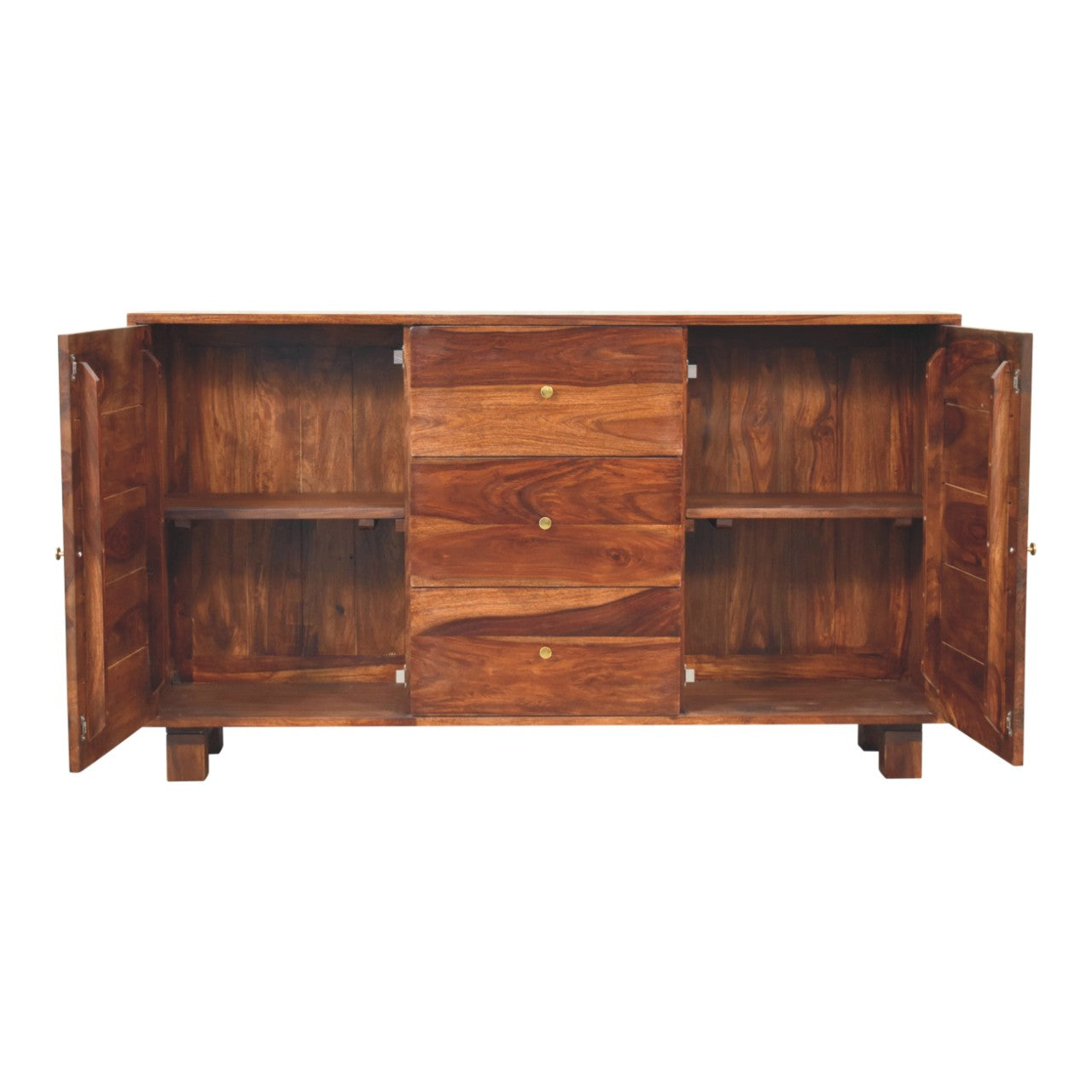 Tula Sideboard Chest of Drawers | Chestnut Solid Mango Wood