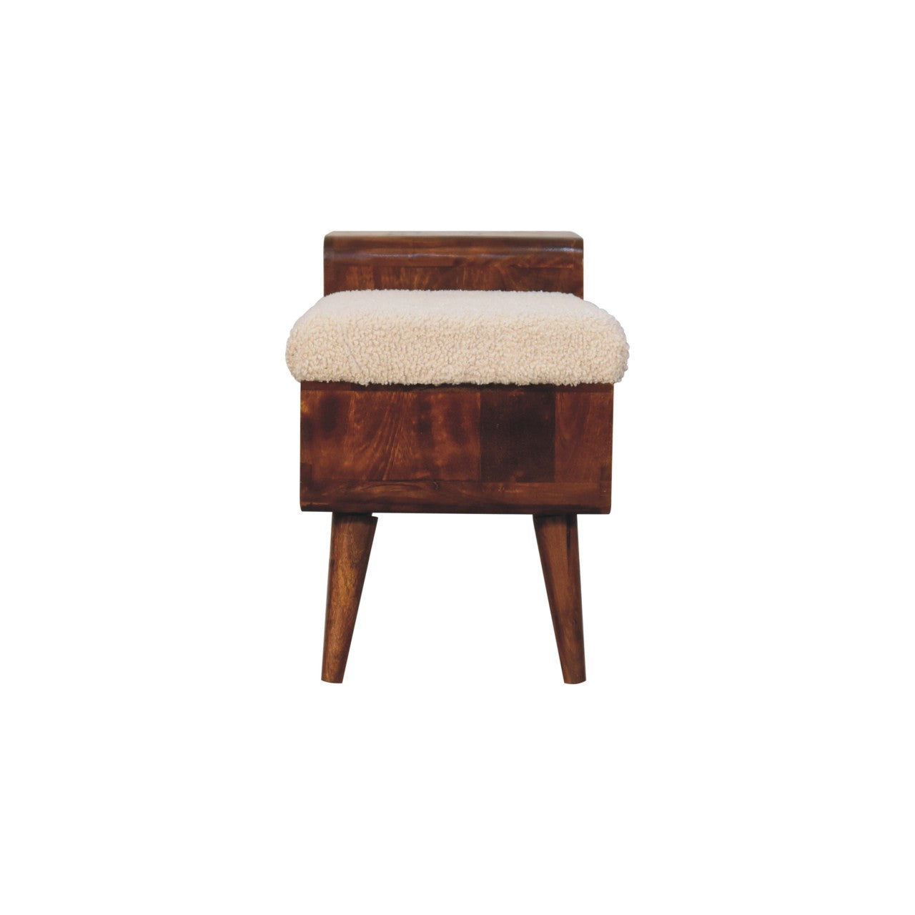 Boucle Carved Chestnut Telephone Table Chest of Drawers | Hand-Carved