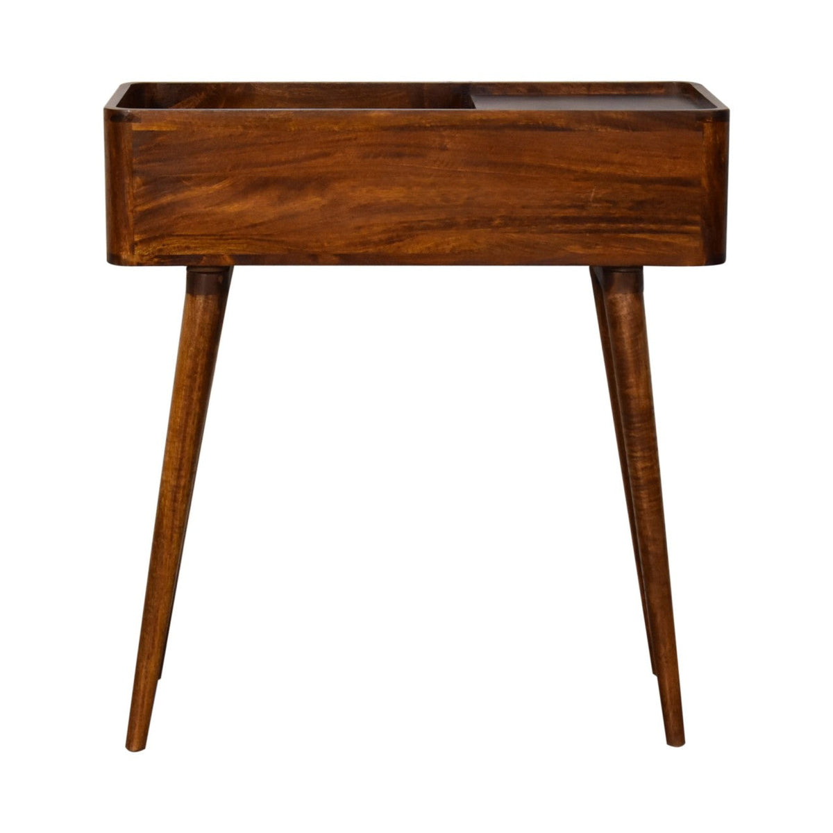 Open-top Chestnut Console Chest of Drawers