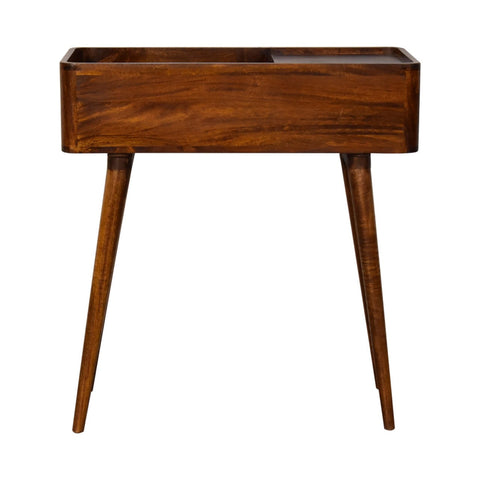 Open-top Chestnut Console Chest of Drawers