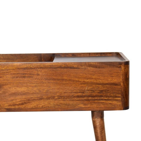 Open-top Chestnut Console Chest of Drawers