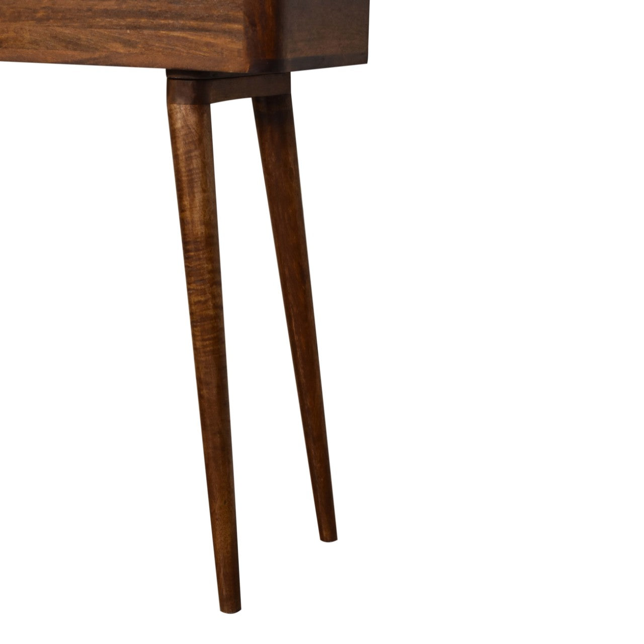 Open-top Chestnut Console Chest of Drawers