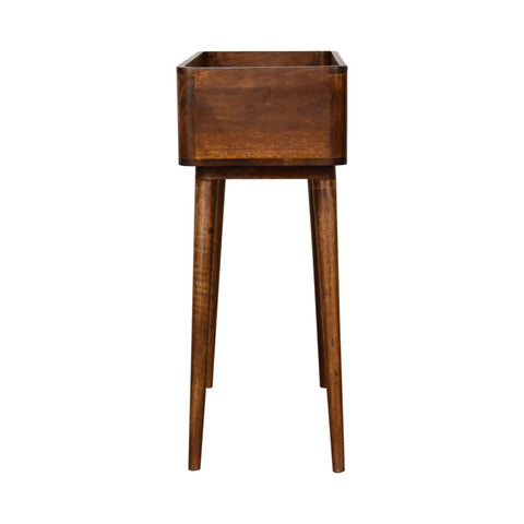 Open-top Chestnut Console Chest of Drawers