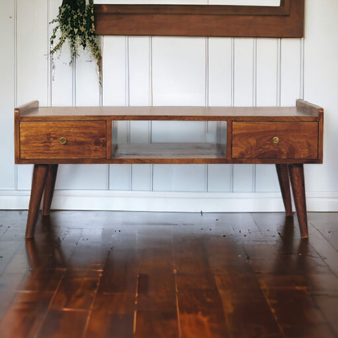 Elevated Chestnut Chest of Drawers