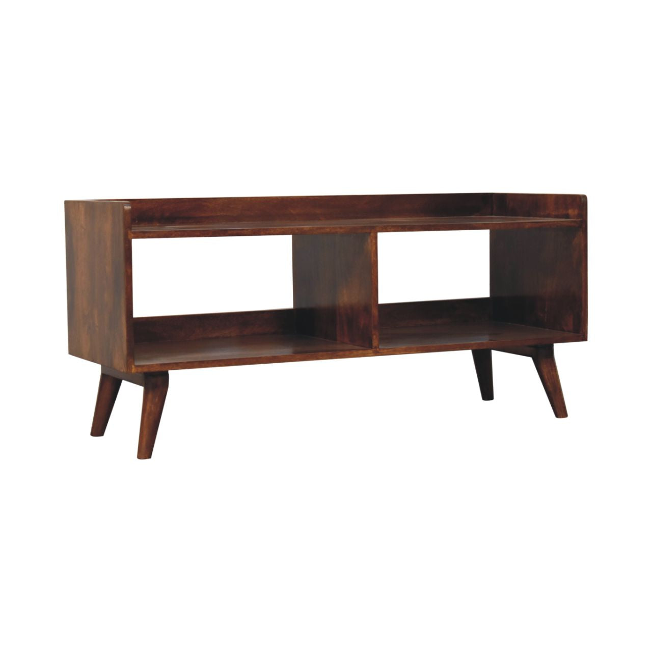 Open-top Chestnut Chest of Drawers