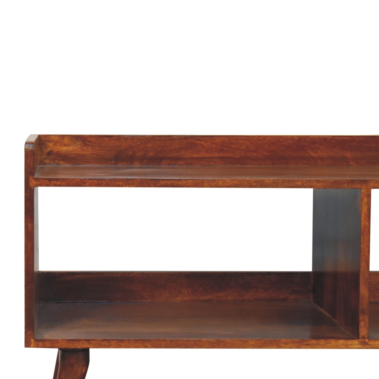 Open-top Chestnut Chest of Drawers