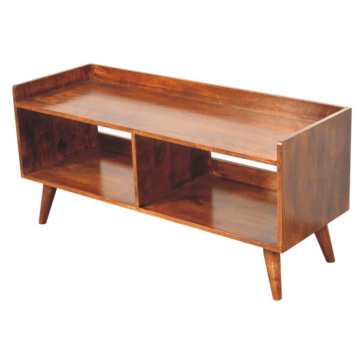 Open-top Chestnut Chest of Drawers